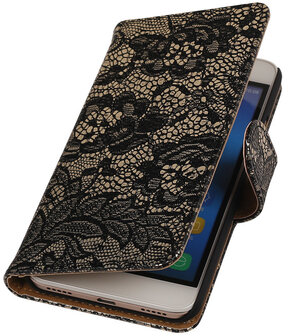 Huawei Honor Y6 - Lace Zwart Booktype Wallet Hoesje