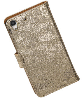 Huawei Honor Y6 - Lace Goud Booktype Wallet Hoesje