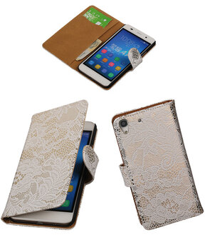 Huawei Honor Y6 - Lace Wit Booktype Wallet Hoesje