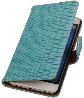 Huawei Honor Y6 - Slang Turquoise Booktype Wallet Hoesje