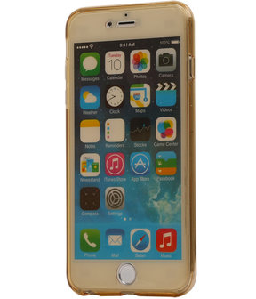 Transparant Goud Voor en Achter TPU Hoesje Apple iPhone 6/6s Plus