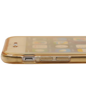 Transparant Goud Voor en Achter TPU Hoesje Apple iPhone 6/6s Plus