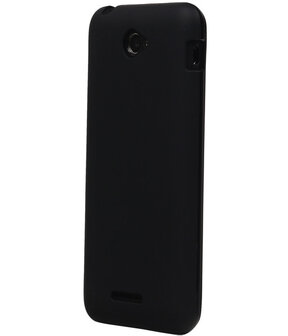 Sony Xperia E4 TPU Hoesje Transparant Zwart