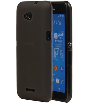 Sony Xperia E4g TPU Hoesje Transparant Grijs