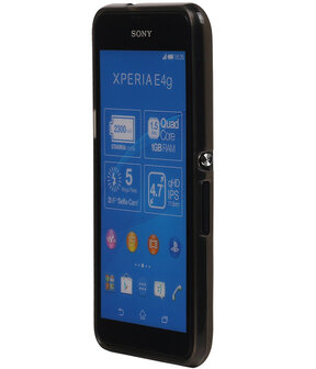 Sony Xperia E4g TPU Hoesje Transparant Grijs