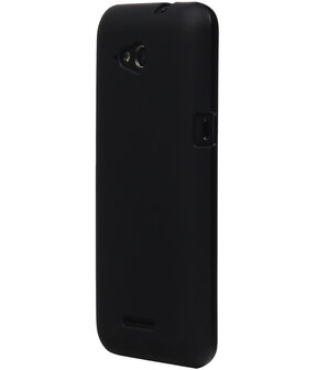 Sony Xperia E4G TPU Hoesje Transparant Zwart