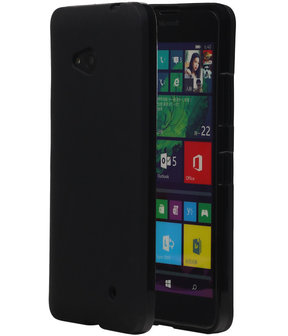 Microsoft Lumia 640 TPU Hoesje Transparant Zwart