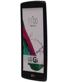 LG G4 TPU Hoesje Transparant Zwart