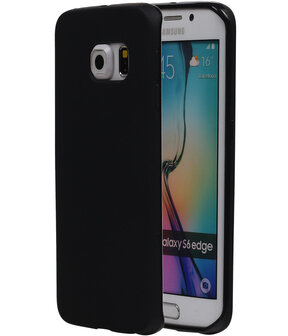 Samsung Galaxy S6 edge TPU Hoesje Transparant Zwart