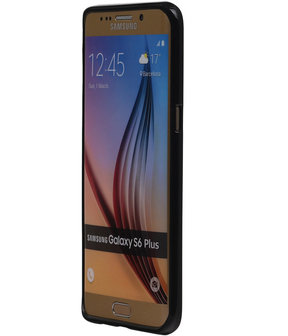 Samsung Galaxy S6 Edge Plus TPU Hoesje Transparant Zwart