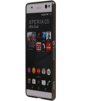 Sony Xperia C5 Ultra TPU Hoesje Transparant Grijs