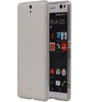 Sony Xperia C5 Ultra TPU Hoesje Transparant Wit