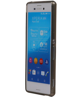 Sony Xperia M4 Aqua TPU Hoesje Transparant Grijs