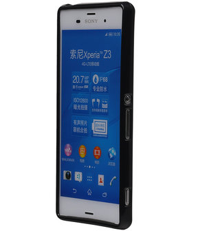 Sony Xperia Z3 TPU Hoesje Transparant Zwart