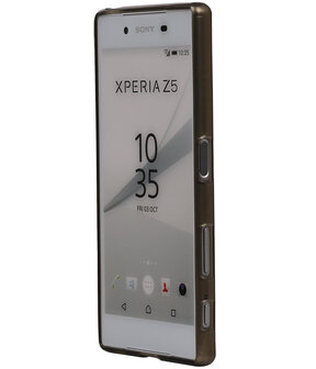 Sony Xperia Z5 TPU Hoesje Transparant Grijs