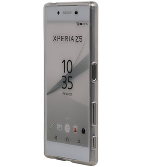 Sony Xperia Z5 TPU Hoesje Transparant Wit