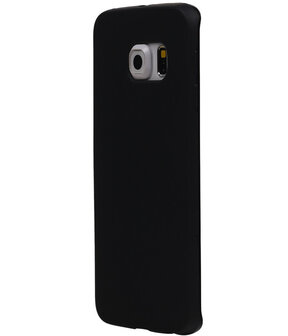 Samsung Galaxy S6 edge TPU Hoesje Transparant Zwart