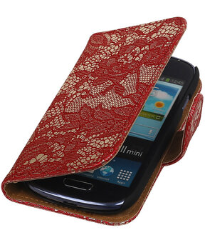 Lace Rood Samsung Galaxy S3 Mini VE Book/Wallet Case/Cover