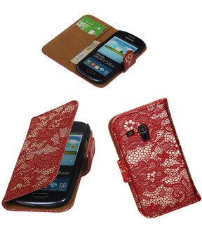 Lace Rood Samsung Galaxy S3 Mini VE Book/Wallet Case/Cover