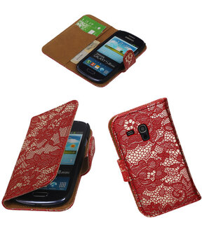 Lace Rood Samsung Galaxy S3 Mini VE Book/Wallet Case/Cover