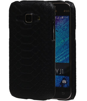 Zwart Slang Hardcase Backcover Samsung Galaxy J1 Hoesje
