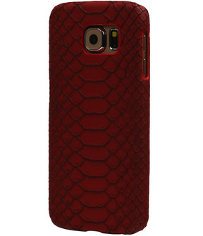 Rood Slang Hardcase Backcover Samsung Galaxy S6 Hoesje