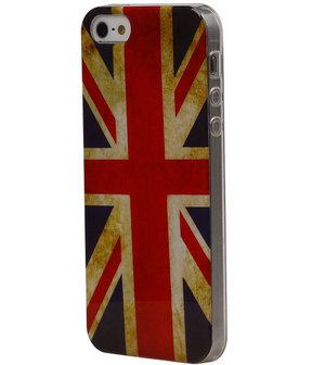 Britse Vlag TPU Cover Case voor de Apple iPhone 5C Hoesje