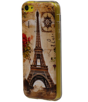 Eiffeltoren TPU Cover Case voor Apple iPhone 5C Hoesje