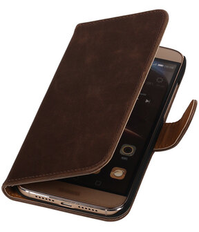 Mocca Pull-Up PU Hoesje Huawei G8 Booktype Wallet Cover