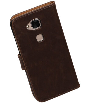 Mocca Pull-Up PU Hoesje Huawei G8 Booktype Wallet Cover