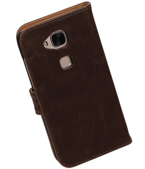 Mocca Pull-Up PU Hoesje Huawei G8 Booktype Wallet Cover