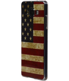 Amerikaanse Vlag TPU Cover Case voor Samsung Galaxy A5 Hoesje