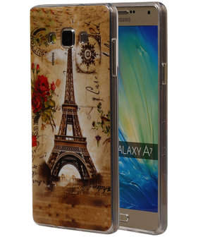 Eiffeltoren TPU Cover Case voor Samsung Galaxy A7 Hoesje