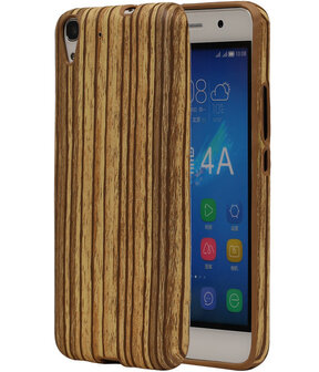 Verticale Hout Design TPU Cover Case voor Huawei Honor Y6 Hoesje