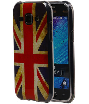 Britse Vlag TPU Cover Case voor Samsung Galaxy J1 Hoesje