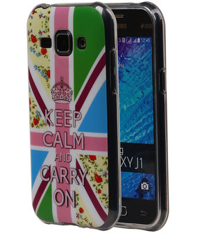 Keizerskroon TPU Cover Case voor Samsung Galaxy J1 Hoesje