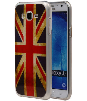 Britse Vlag TPU Cover Case voor Samsung Galaxy J7 Hoesje