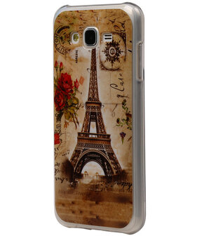 Eiffeltoren TPU Cover Case voor Samsung Galaxy J7 Hoesje