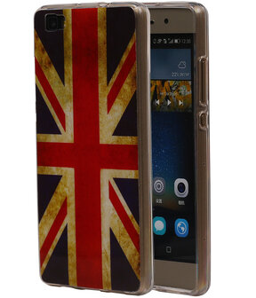 Britse Vlag TPU Cover Case voor Huawei P8 Lite Hoesje