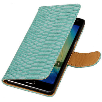 Turquoise Booktype Samsung Galaxy A3 2016 Wallet Cover Hoesje