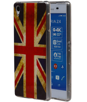Britse Vlag TPU Cover Case voor Sony Xperia Z4 Hoesje
