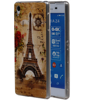 Eiffeltoren TPU Cover Case voor Sony Xperia Z4 Hoesje