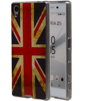 Britse Vlag TPU Cover Case voor Sony Xperia Z5 Hoesje