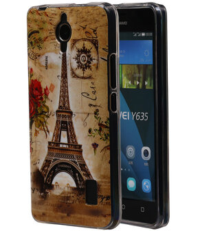 Eiffeltoren TPU Cover Case voor Huawei Y635 Hoesje