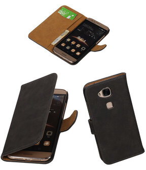 Grijs Bark Hout Booktype Huawei G8 Wallet Cover Hoesje