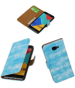 Turquoise Mini Slang Booktype Samsung Galaxy A5 2016 Wallet Cover Hoesje