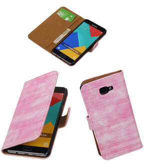 Roze Mini Slang Booktype Samsung Galaxy A5 2016 Wallet Cover Hoesje