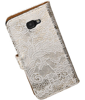 Wit Lace Booktype Samsung Galaxy A5 2016 Wallet Cover Hoesje