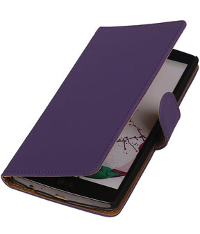 LG G3 Effen Booktype Wallet Hoesje Paars