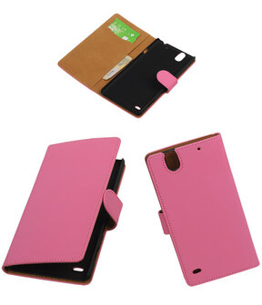 Sony Xperia C4 Hoesje Booktype Roze